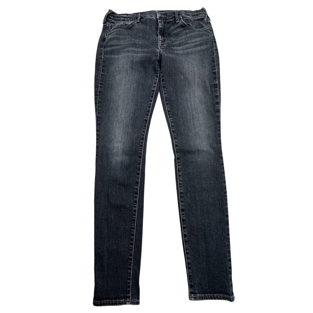 True Religion Halle Jeans‎ Womens 28 Gray Mid Rise Super Skinny Denim Stretch